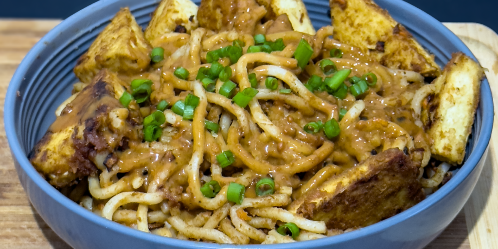 Creamy Peanut Butter Noodles with Tofu