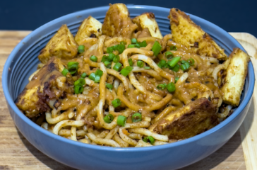 Creamy Peanut Butter Noodles with Tofu